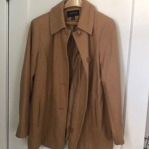 London Fog camel colored pea coat size XL. Barely worn